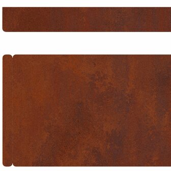 Tuinrand 450 x 10 cm weervast staal Roestig 9
