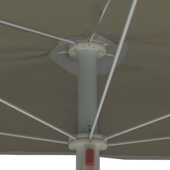 Parasol half met paal 180x90 cm zandkleurig 7