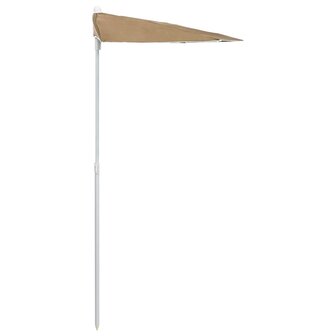 Parasol half met paal 180x90 cm taupe 5
