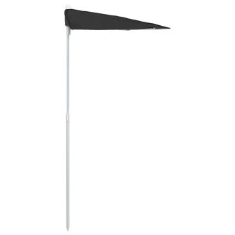 Parasol half met paal 180x90 cm zwart 5