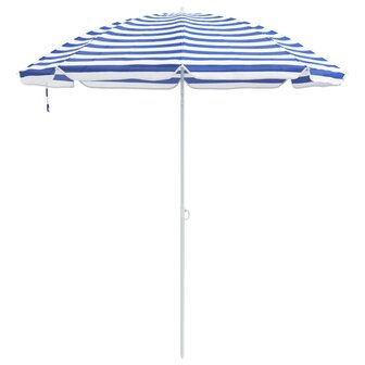 Tuinparasol 263 x 263 x 272 cm 170T polyester Blauw en Wit 4