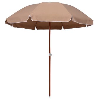 Parasol met stalen paal 240 cm taupe 1
