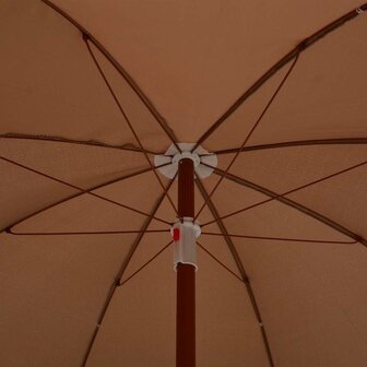 Parasol met stalen paal 240 cm taupe 4