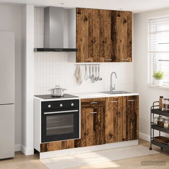 Keukenblok LYON 5 st Oud hout Bewerkt hout 1