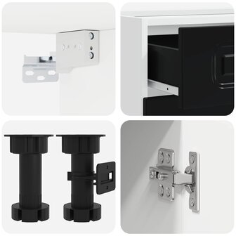 Keukenblok KALMAR 5 st Zwart Bewerkt hout 4