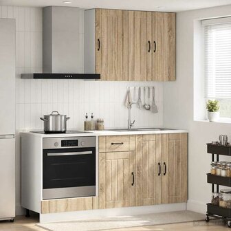Keukenblok LUCCA 5 st Sonoma Eiken Bewerkt hout 1