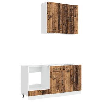 Keukenblok LUCCA 5 st Oud hout Bewerkt hout 2