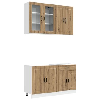 Keukenblok PORTO 4 st Artisanaal eiken Bewerkt hout 2
