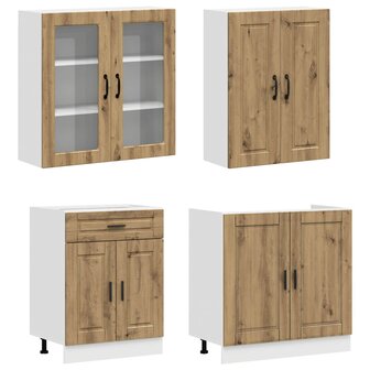 Keukenblok PORTO 4 st Artisanaal eiken Bewerkt hout 3
