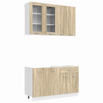 Keukenblok LYON 4 st Sonoma Eiken Bewerkt hout 2