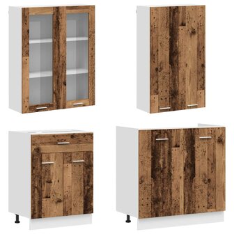Keukenblok LYON 4 st Oud hout Bewerkt hout 3
