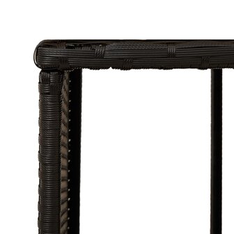Hottub-ombouw poly rattan en massief acaciahout zwart 6