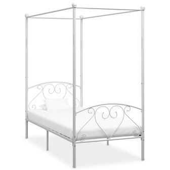 Hemelbedframe metaal wit 120x200 cm  1