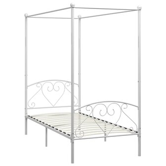 Hemelbedframe metaal wit 120x200 cm  2