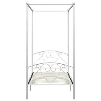 Hemelbedframe metaal wit 120x200 cm  3