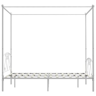 Hemelbedframe metaal wit 140x200 cm  4