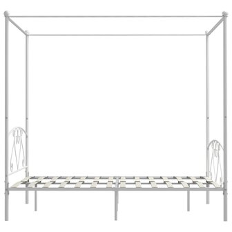 Hemelbedframe metaal wit 160x200 cm  4