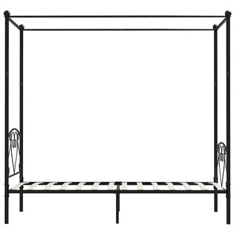 Hemelbedframe metaal zwart 100x200 cm  4