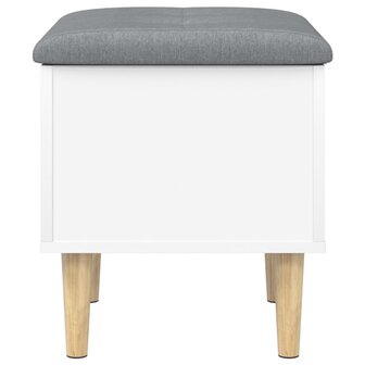 Opbergbankje 42x42x46 cm bewerkt hout wit 6