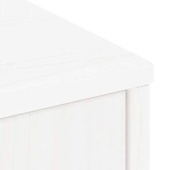 Bijzetkast met lades ODDA wit 40x24x79 cm massief grenenhout 9