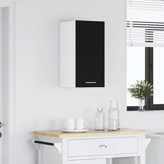 Hangkast zwart eikenkleurig 30x31x60 cm bewerkt hout 3