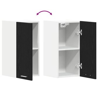 Hangkast zwart eikenkleurig 30x31x60 cm bewerkt hout 9