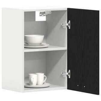 Hangkast zwart eikenkleurig 40x31x60 cm bewerkt hout 4