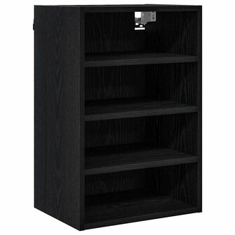 Hangkast Zwart eiken 40 x 29,5 x 60 cm Bewerkt hout 2