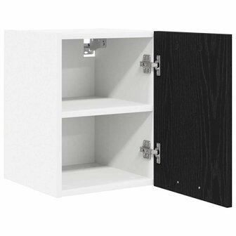 Hangkast Zwarte Eik en Wit 30 x 31 x 40 cm Bewerkt hout 5