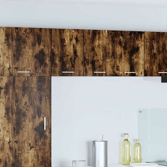 Hangkast Gerookte Eik en Wit 30 x 31 x 40 cm Bewerkt hout 1