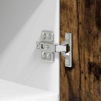 Hangkast Gerookte Eik en Wit 30 x 31 x 40 cm Bewerkt hout 9