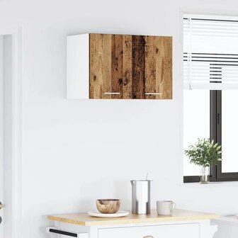 Hangkast Oude Hout en Wit 30 x 31 x 40 cm Bewerkt hout 4