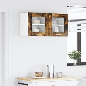 Hangkast Gerookt eiken 40 x 31 x 40 cm Bewerkt hout 4