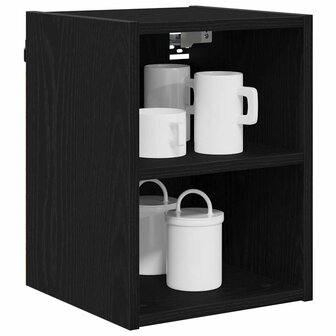 Hangkast Zwart Eiken 30 x 29,5 x 40 cm Bewerkt hout 3