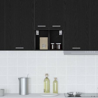 Hangkast Zwart Eiken 30 x 29,5 x 40 cm Bewerkt hout 4