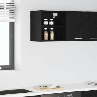 Hangkast Zwart Eiken 40 x 29,5 x 40 cm Bewerkt hout 1