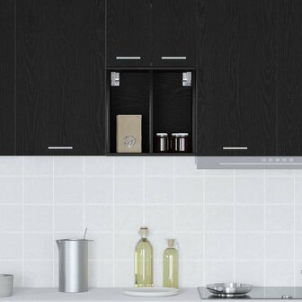Hangkast Zwart Eiken 40 x 29,5 x 40 cm Bewerkt hout 4