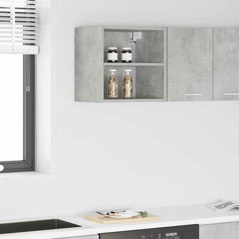 Hangkast Beton Grijs 40 x 29,5 x 40 cm Bewerkt hout 1