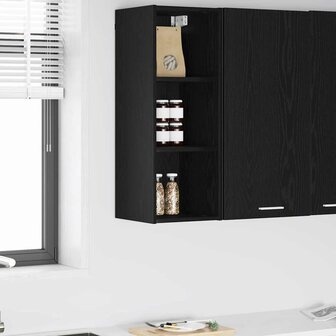 Hangkast Zwart Eiken 30 x 29,5 x 80 cm Bewerkt hout 1