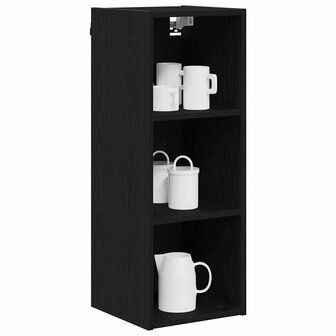 Hangkast Zwart Eiken 30 x 29,5 x 80 cm Bewerkt hout 3