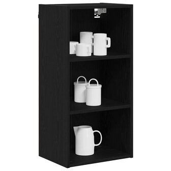 Hangkast Zwart Eiken 40 x 29,5 x 80 cm Bewerkt hout 3