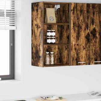 Hangkast Gerookt eiken 40 x 29,5 x 80 cm Bewerkt hout 1