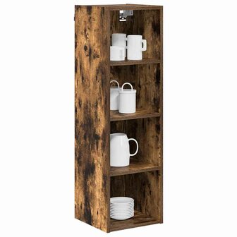 Hangkast Gerookt eiken 30 x 29,5 x 100 cm Bewerkt hout 3