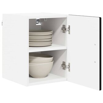 Wandkast PORTO Zwart 30 x 31 x 40 cm Bewerkt hout 3
