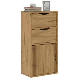 Bijzetkast met lades ODDA 40x24x79 cm massief grenenhout 1