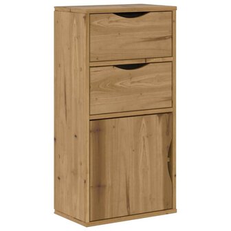 Bijzetkast met lades ODDA 40x24x79 cm massief grenenhout 2