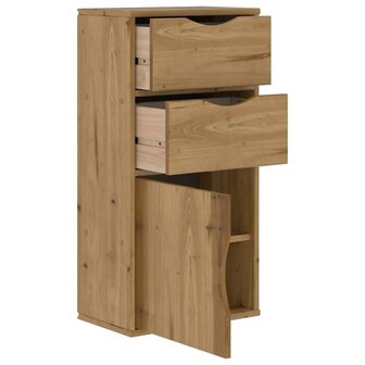 Bijzetkast met lades ODDA 40x24x79 cm massief grenenhout 5