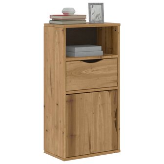 Bijzetkast met lade ODDA 40x24x79 cm massief grenenhout 1