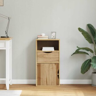 Bijzetkast met lade ODDA 40x24x79 cm massief grenenhout 3