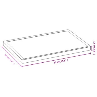 Snijplank 30x20x1,5 cm bamboe 4